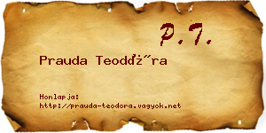 Prauda Teodóra névjegykártya